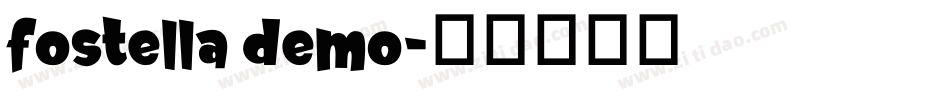 fostella demo字体转换